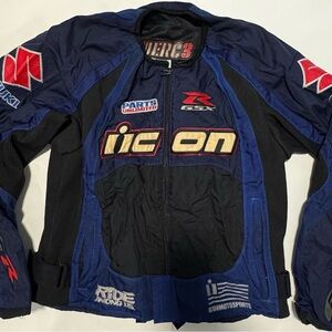 ICON Navy‎ and Black Racing Jacket